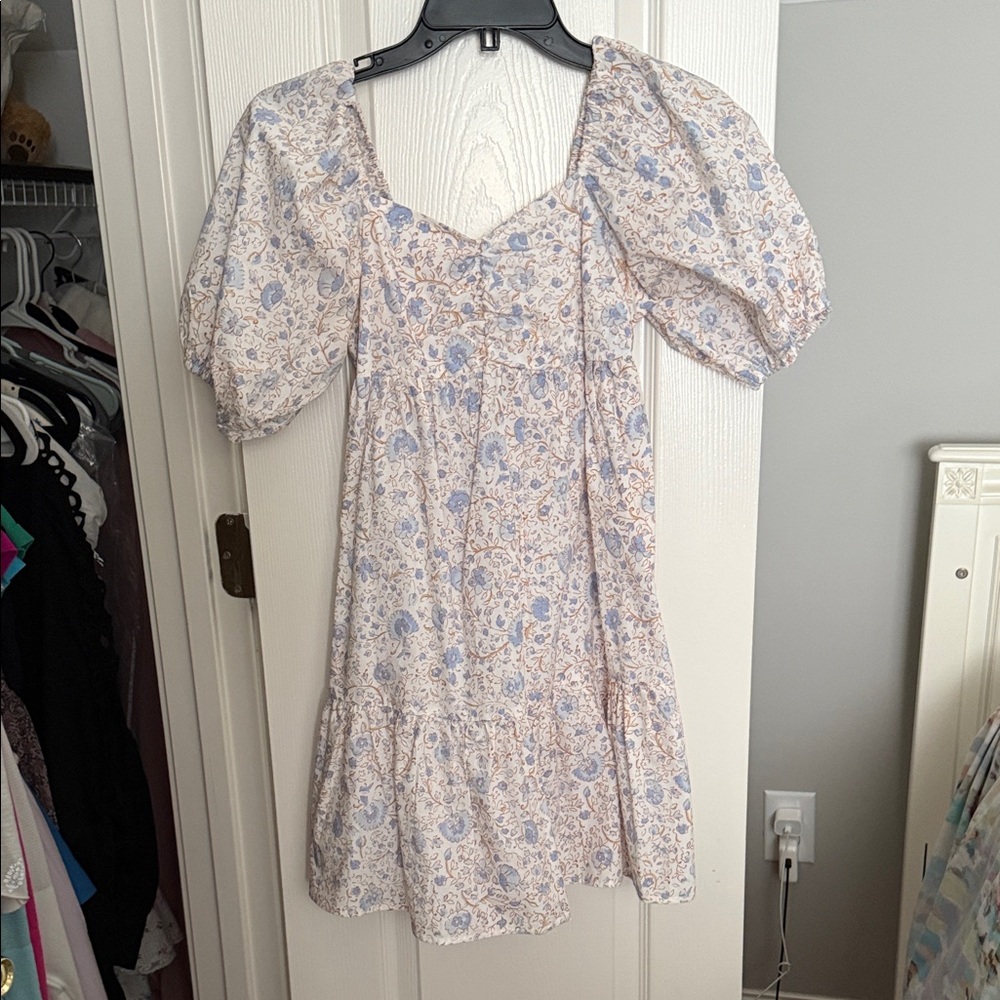 Billabong Floral Puff Sleeve Mini Dress